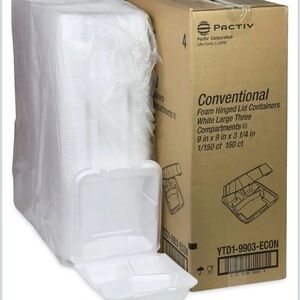 Pactiv Foam Hinged Lid Containers